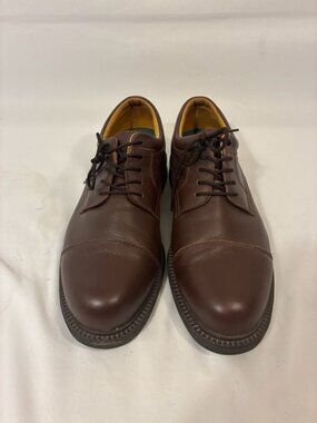 Botany 500 Brown Leather Cap Toe Oxford Dress Shoes Mens 11W Wide Comfort